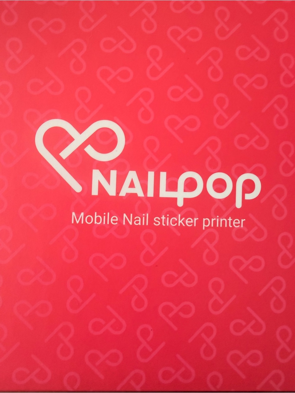 App only on Android. NAILPOP Mobile Nail Sticker Printer Box - Pink